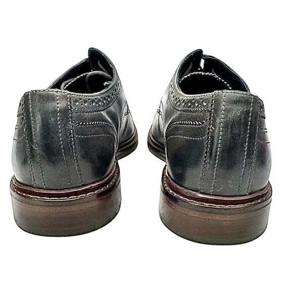 Cole Haan Mens Colton Oxford Dress Shoes Gray Leather Cap Toe Lace Up 9 M Used - Picture 4 of 10